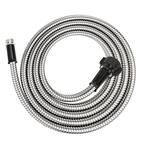 5/8 in. dia. x 10 ft. Heavy Duty 304 Stainless Steel Water Garden Hose with Female to Male Connector