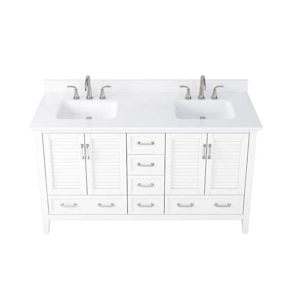 Dawn? Top Mount Double Bowl Sink with Integral Drain Board and Three P –  Kitchen Cabinets Queens-Nassau: Bathroom Vanities; Custom Counters