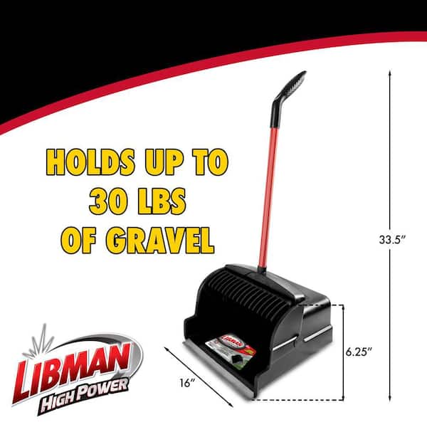 Libman 16 in. High Power Large Scoop Upright Dustpan with Steel
