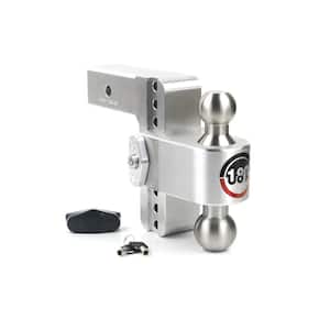 180 Hitch - 6" Adjustable Trailer Hitch Ball Mount for 2.5" Receiver w/ Stainless Steel Balls, 18,500 lbs GTW