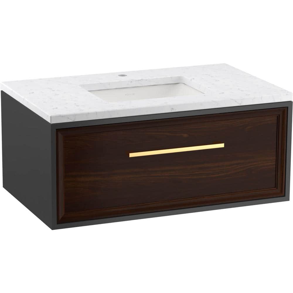 KOHLER Lodern 37 in. W x 22 in. D x 17 in. H Single Sink Floating Bath