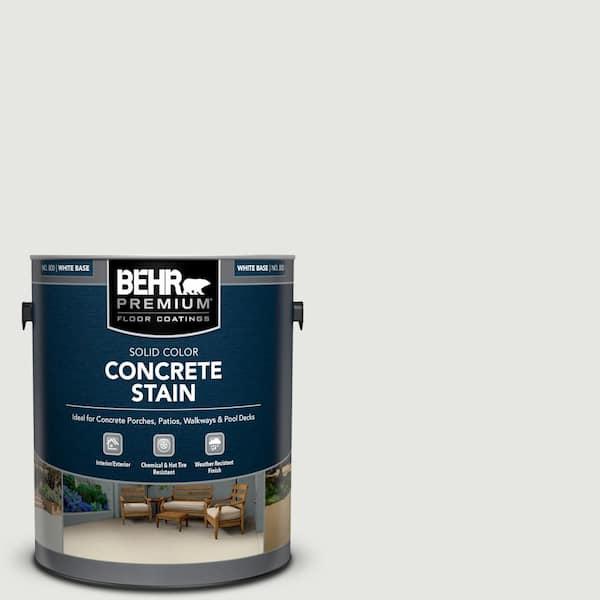 BEHR PREMIUM 1 gal. #PFC-66 Ice White Solid Color Flat Interior/Exterior Concrete Stain