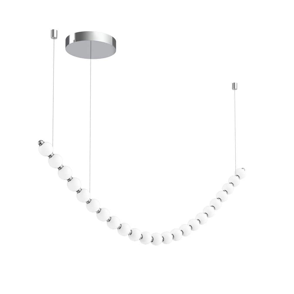 Akoya 79'' Chrome Crystal LED Linear Chandelier