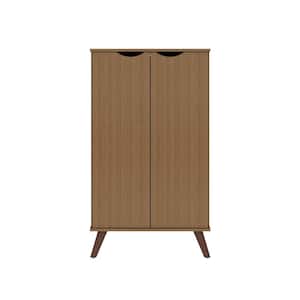 Dropship ON-TREND Rattan Boho Style Shoe Cabinet With 4 Flip