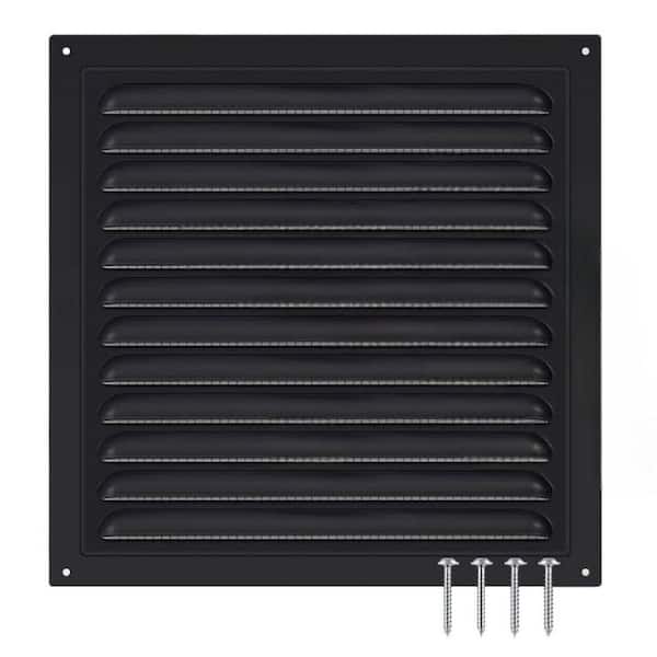 KIWDZFU 10 x 10 Aluminum White Vent Covers with Screen for Home Garage Attic Ceiling Ventilation and Moisture Protection, 2 Pcs