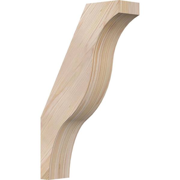 Ekena Millwork 3 1/2"W x 12"D x 20"H Funston Smooth Knee Brace, Douglas Fir