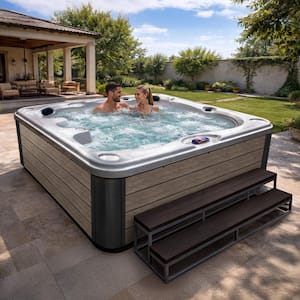 American Spas 7-Person 40-Jet Premium Acrylic Bench Spa Standard