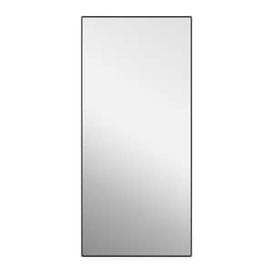 65 in. W x 24 in. H Rectangular Framed Wall Bathroom Vanity Mirror in Black