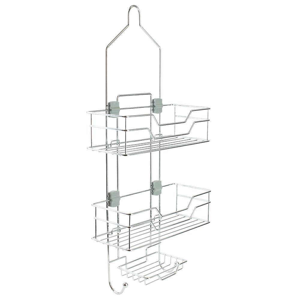 Home Basics Essence Shower Caddy, Satin Nickel, SHOWER