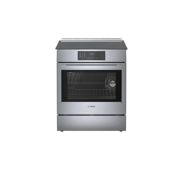 Bosch 800 Series 30 in. 4.6 cu. ft. Slide-In Induction Range with Self-Cleaning Convection Oven in Stainless Steel