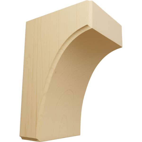 Ekena Millwork 3-1/2 in. x 4 in. x 6 in. Unfinished Alder Clarksville Corbel