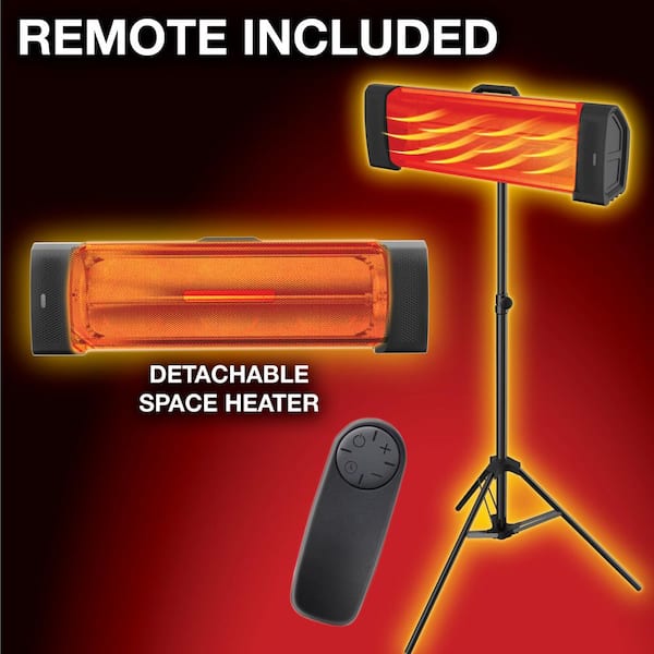 Handy Heater Heatwave Pro Tripod 1500-Watt 5 in. Black Electric Ceramic Space Heater