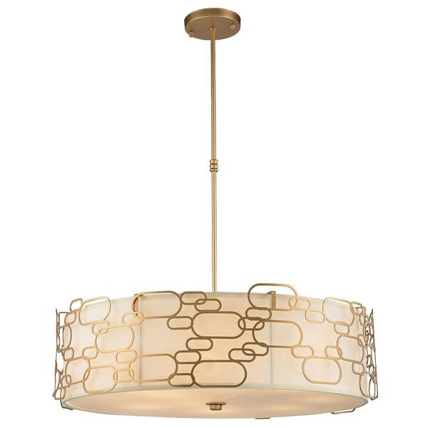 Worldwide Lighting Montauk 12-Light Matte Gold Pendant
