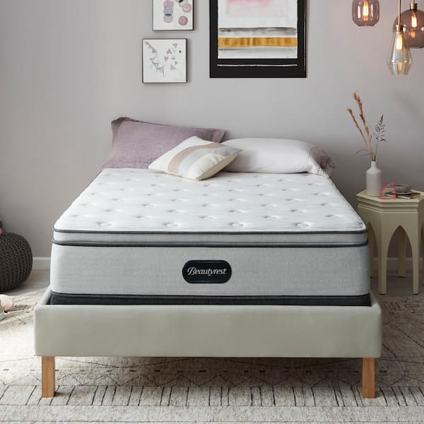 Beautyrest BR800 Queen Medium Innerspring 13.75 in. Mattress Set with Advanced Motion Base