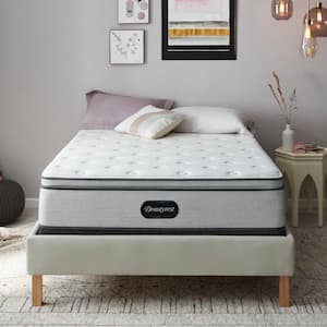 BR800 Twin 13.75 in. Medium Pillow Top Innerspring Mattress Set with 9 in. Foundation