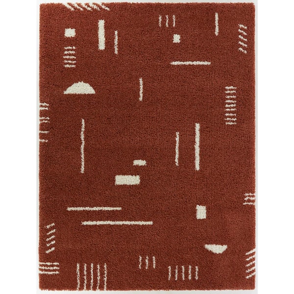 Rupa Rust 2 ft. 2 in. x 7 ft. Tribal Runner Rug
