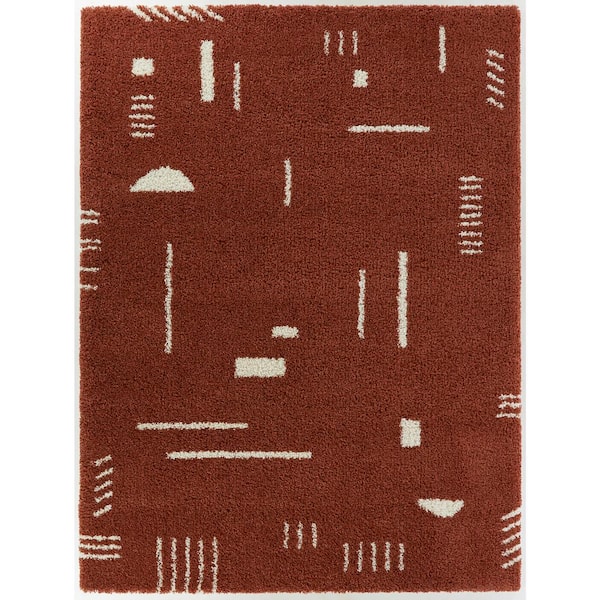 BALTA Rupa Rust 7 ft. x 9 ft. Modern Shag Area Rug