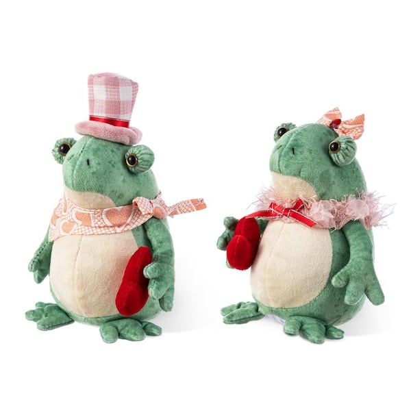 7.25 in. H Set of 2 Valentine's Frog Couple Figurine