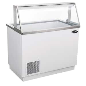 46 cu. Ft. Commercial Chest Freezer Ice Cream Dipping Cabinet Display Case in White
