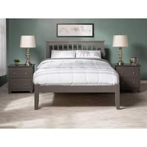 Mission Full Platform Bed with Open Foot Board in Grey