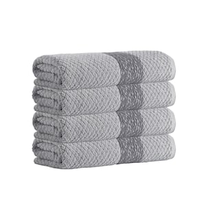 Anton 4-Pieces Silver Turkish Cotton Bath Towels