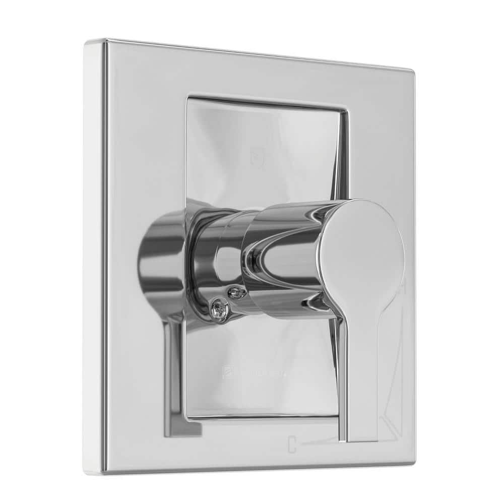 Chrome Square Wall Mounted Rain Shower Faucet Set