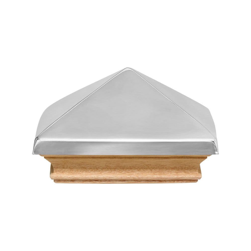 Miterless 4 in. x 4 in. Untreated Wood Flat Slip Over Fence Post Cap with S