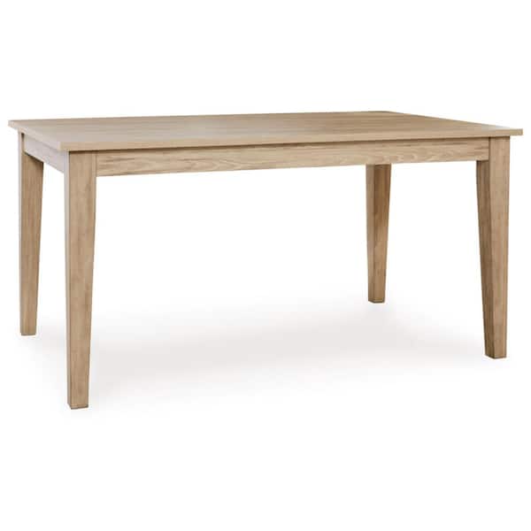 Signature DESIGN BY ASHLEY Gleanville Casual Brown Wood 36 in. 4 Legs Dining Table Seats 6