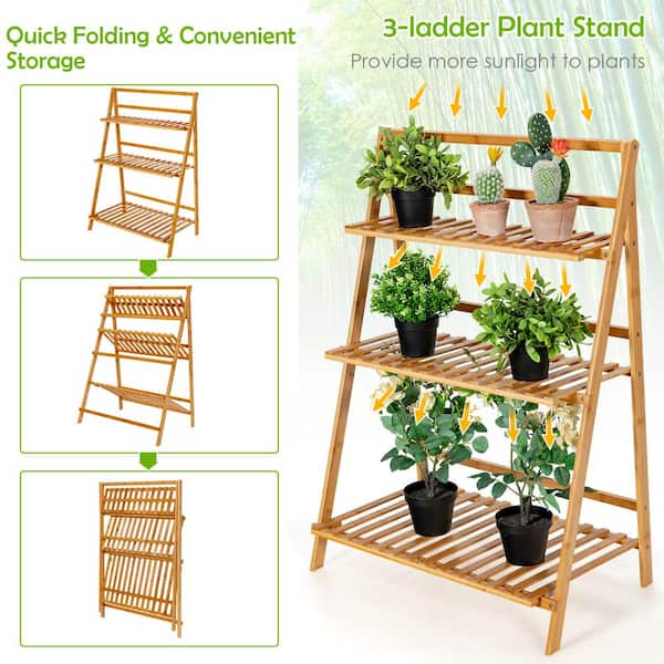 Feltree Shelf Organizer Sturdy Wooden Square Folding Side Table Small  Wooden Folding Side Table Plant Stand Portable Garden Folding Plant Side  Table For Indoor Or Outdoor Plants 
