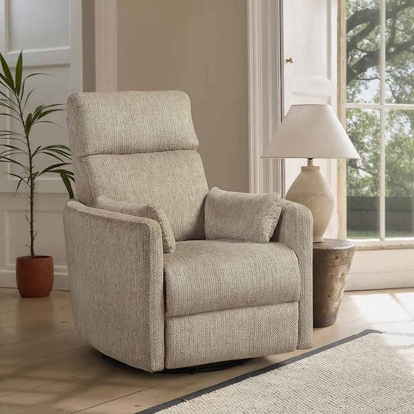 Beane Brown Microfiber Manual Swivel Glider Recliner