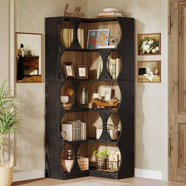 TRIBESIGNS WAY TO ORIGIN Fraley 71 in. Tall Black Wood Modern