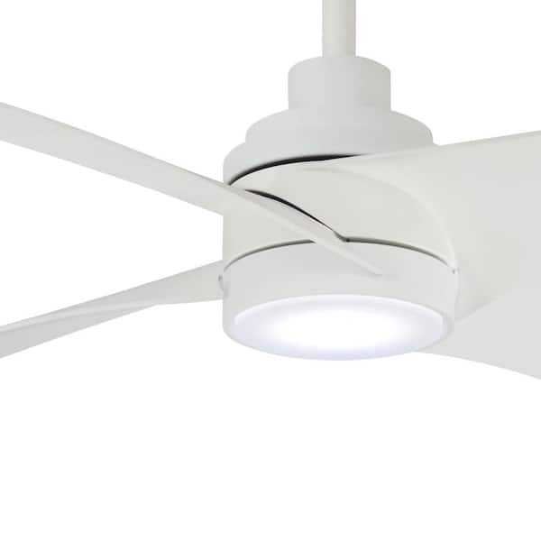 MINKA-AIRE Swept 56 in. Integrated LED Indoor Flat White Ceiling