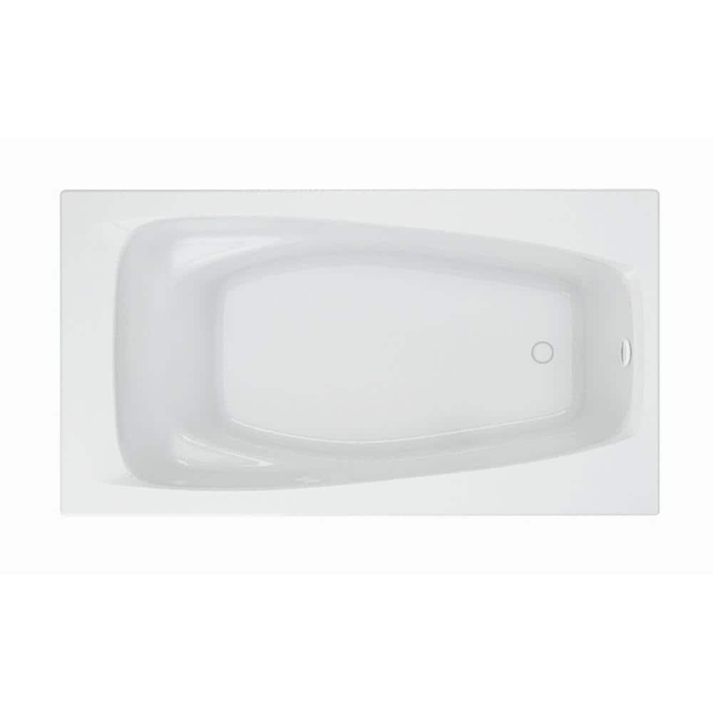 Renaissance 60 in. x 32.75 in. Rectangular Soaking Bathtub with Reversible 