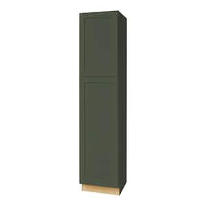 Avondale 18 in. W x 24 in. D x 84 in. H Ready to Assemble Plywood Shaker Pantry Kitchen Cabinet in Fern Green