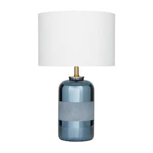 24 in. Blue Ceramic Task and Reading Table Lamp