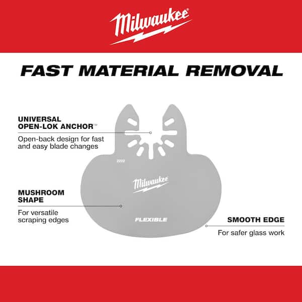 Milwaukee Stainless Steel Flexible Mushroom Shaped Putty and Caulk  