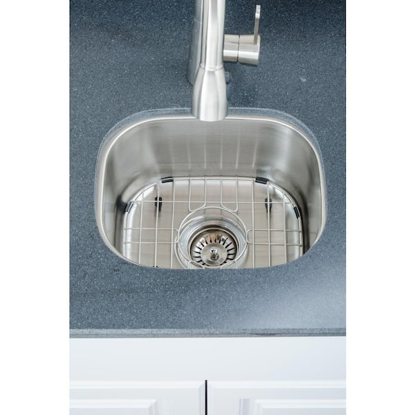 Wells The Craftsmen Series Undermount 15 in. Stainless Steel Single Bowl Kitchen Sink Package