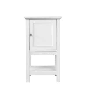 Timeless Home Gina 19 in. W x 18.38 in. D x 33.75 in. H Single Bathroom Vanity in White with Carrara White Marble