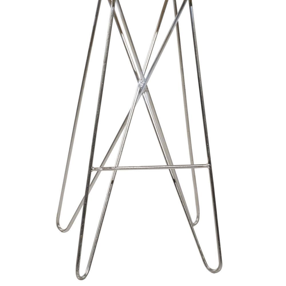 Adjustable Saddle-Style 30" Bar Stool in Brown Wood and Acrylic