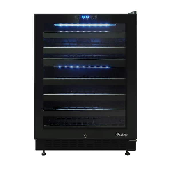 VINOTEMP 46-Bottle Dual Zone Built in Touch Screen Wine Cooler