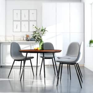 DHP Cooper Upholstered Dining Chair, Grey Velvet, Set of 4