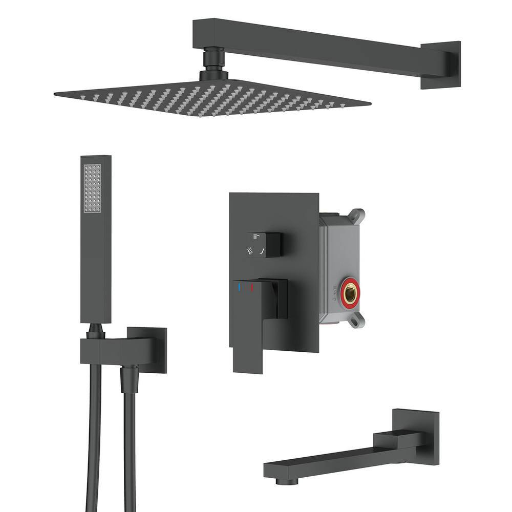 GIVING TREE 3Spray Patterns with 2.0 GPM 12 in. Square Rainfall Shower