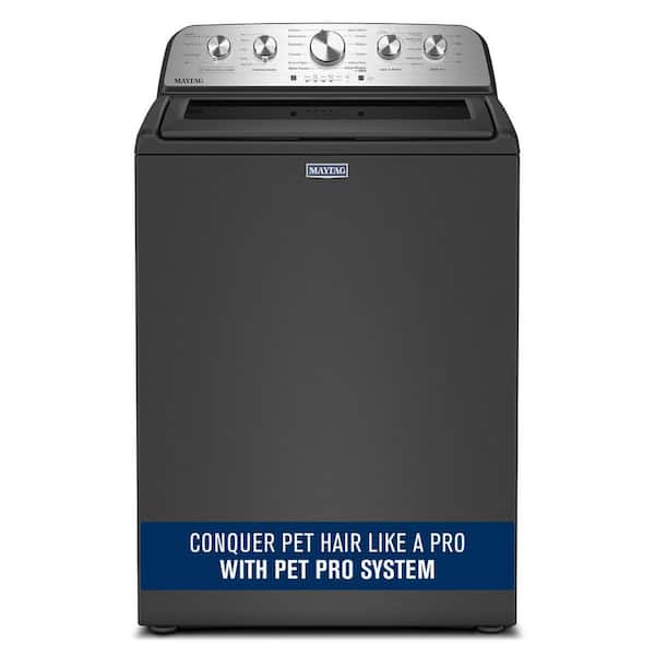 4.7 cu. ft. Top Load Washer in Volcano Black with Agitator, Pet Pro Option and Extra Power