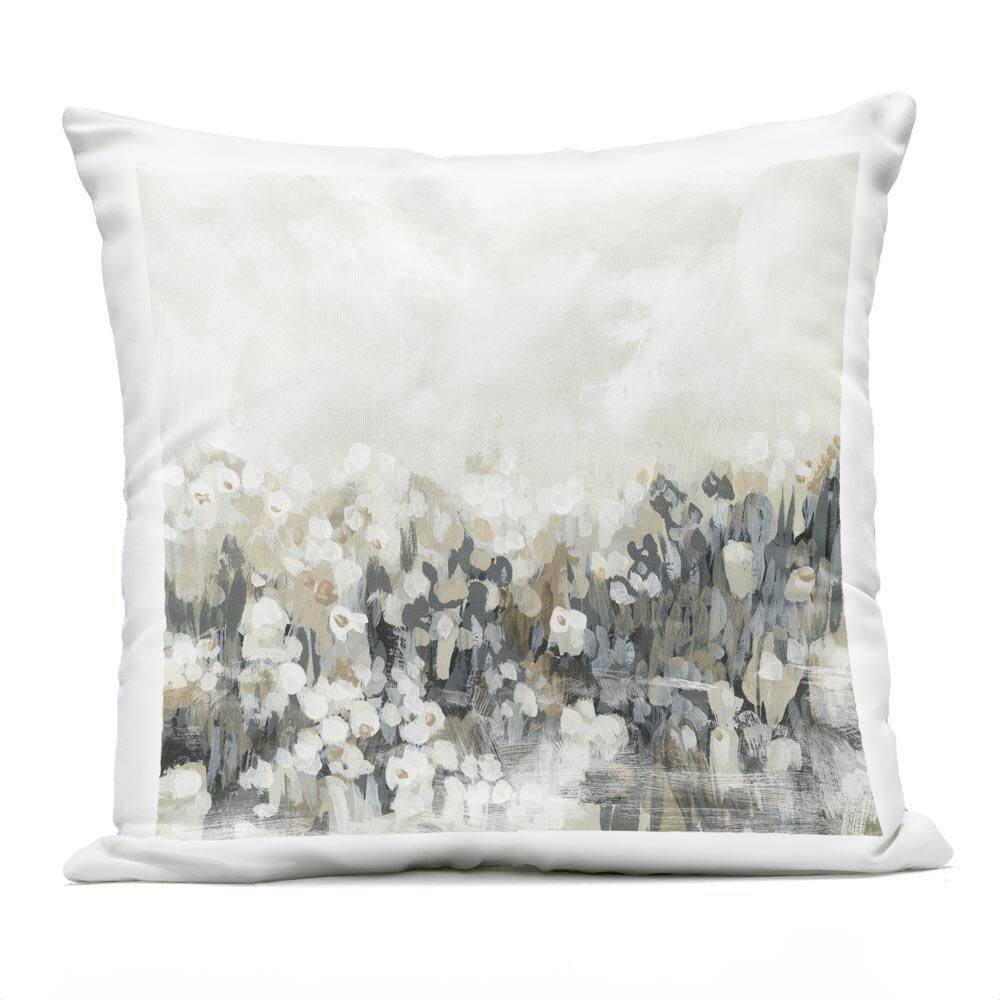 Grey Speckled Flowers Grey Square Outdoor Throw Pillow price history on PriceWatchPro