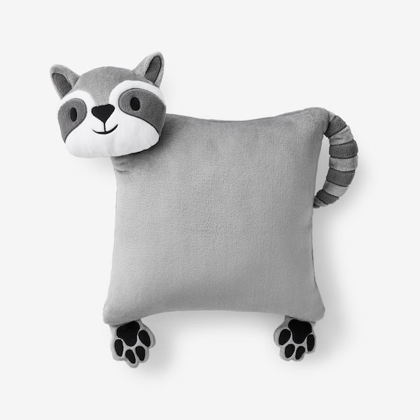 The Company Store Gray Racoon 18 in. x 18 in. Throw Pillow