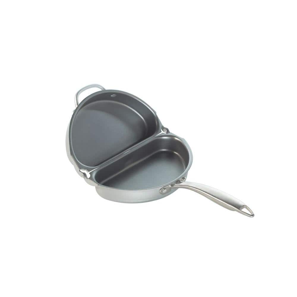 Gray Non-Stick Aluminum Omelet Pan with Ceramic Coating