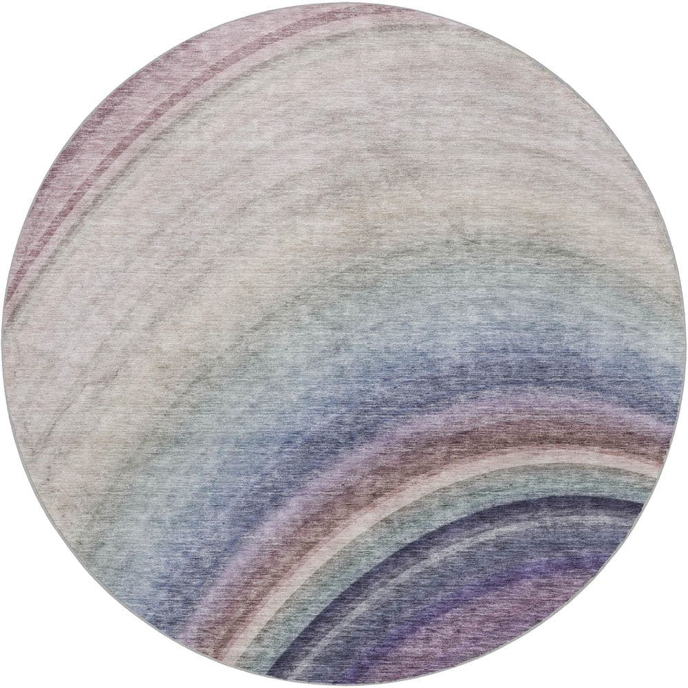 Dream Shag Premium Machine Washable Abstract ADS584 Beige 8 ft. x 8 ft. Round Rug price history on PriceWatchPro