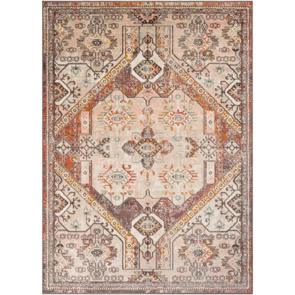 Livabliss Staffordshire Burnt Orange 5 ft. x 7 ft. Indoor Area Rug