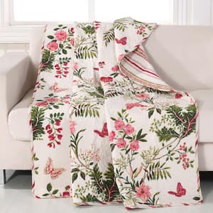 Butterflies Multi Quilted Cotton Throw