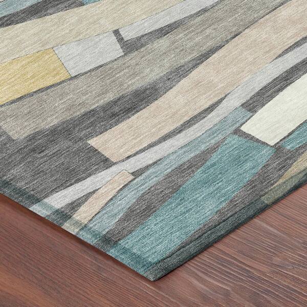 Chantille Machine Washable Indoor/Outdoor Abstract ACN2776 Gray 10 ft. x 14 ft. Area Rug